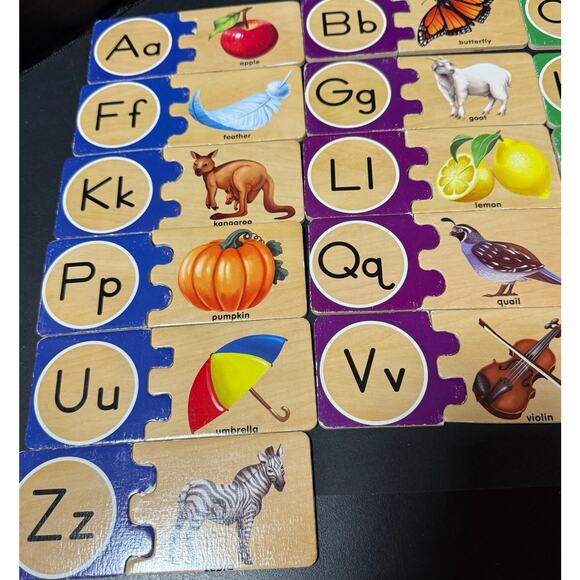 Melissa & Doug Self Correcting Alphabet Wooden Puzzles complete educational - Picture 2 of 5